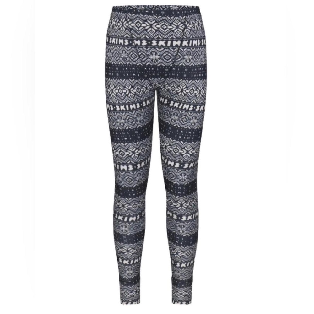 NWOT SKIMS Logo Plush Pointelle Legging. Color:Glacier Onyx Fair Isle Size:Multi